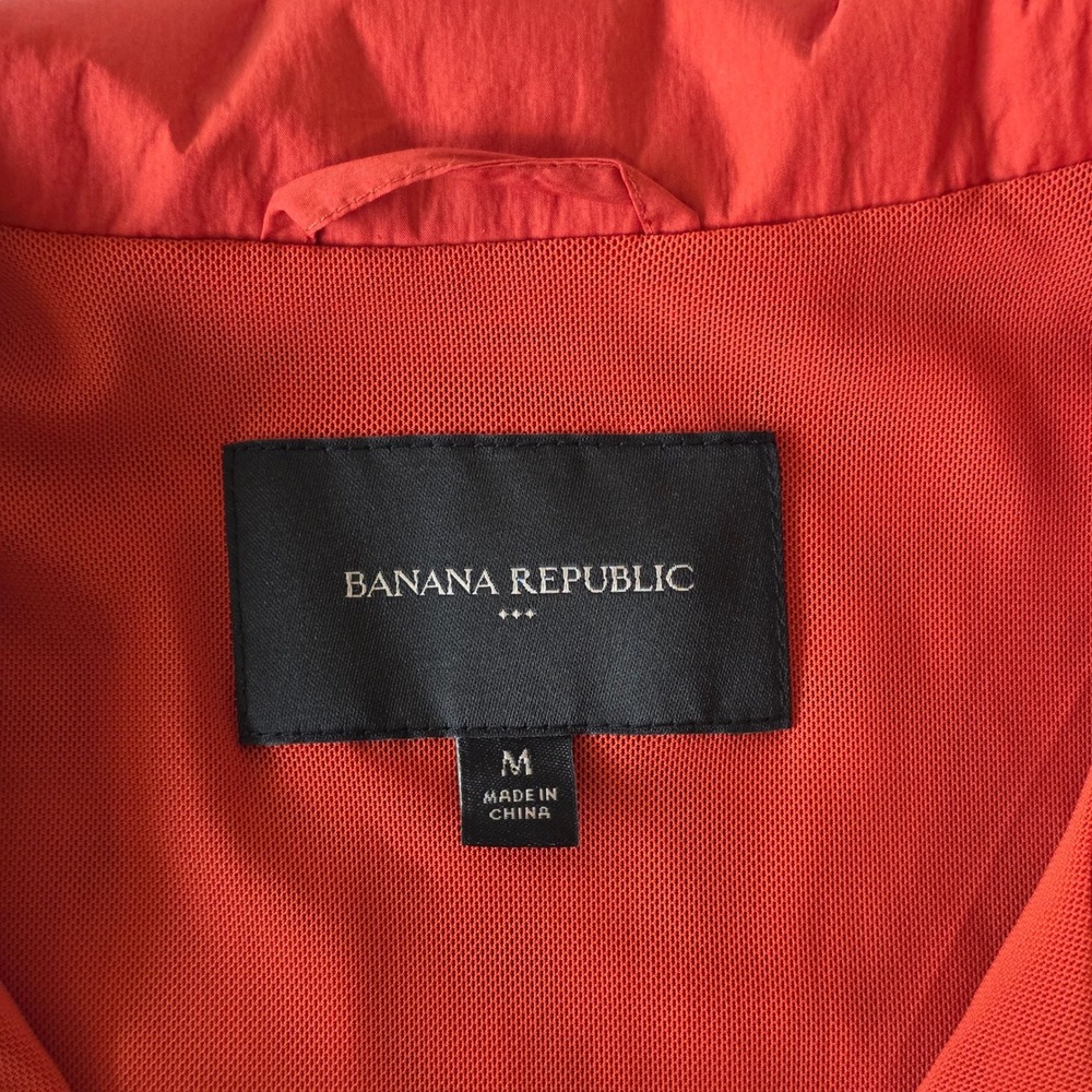 Banana Republic Active Vest Dune Red Full Zip Medium Gorpcore Sporty Utility - Picture 3 of 6